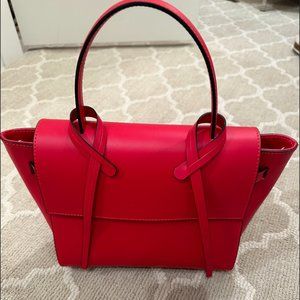red satchel bag (real leather - purchased in Italy)